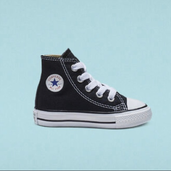 Converse AllStar Black HiTops Toddler Size  3 - Picture 1 of 6